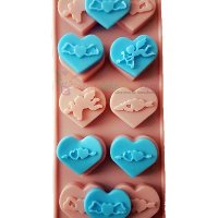10 сърца сърце с Ангел Купидон силиконов молд форма за шоколадов бонбони гипс и др, снимка 1 - Форми - 38195763