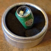 Масивен сребърен пръстен с аквамарин, снимка 2 - Пръстени - 43597275