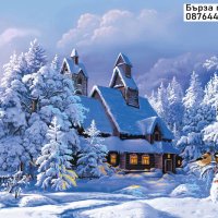 Диамантен гоблен Снежна красота, снимка 1 - Гоблени - 40326102