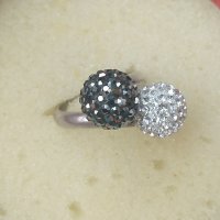 Сребърен пръстен с камъни "Swarovski" проба 925 , снимка 6 - Пръстени - 26286113