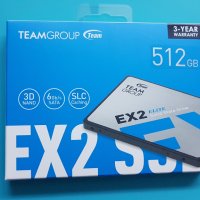 Solid State Drive (SSD)TEAM GROUP EX2 2.5", 512GB, SATA3, снимка 1 - Резервни части за телефони - 33466647