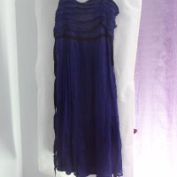 Елегантна синя рокля с подплата, снимка 5 - Рокли - 28661676