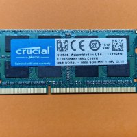 ✅8GB DDR3L 1866Mhz Crucial Ram Рам Памет за лаптоп с гаранция!, снимка 1 - RAM памет - 39959056
