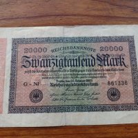 Райх банкнота - Германия - 20 000марки / 1923 година - 23677, снимка 1 - Нумизматика и бонистика - 33373437