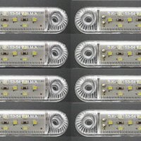 Диодни ЛЕД LED габарити с 7 SMD диода , БЕЛИ , 12-24V L0072, снимка 3 - Аксесоари и консумативи - 35443723