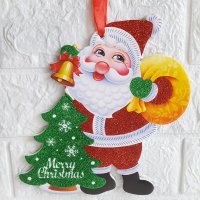 2558 Коледна украса за стена Merry Christmas, 19см, различни модели, снимка 3 - Декорация за дома - 35046673