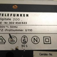 Радиочасовник Telefunken digitale 200, снимка 5 - Радиокасетофони, транзистори - 43380176
