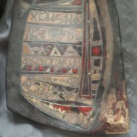 керамична чиния в арт стил, снимка 1 - Антикварни и старинни предмети - 32827464