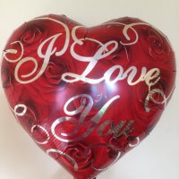 -25% червен балон - фолио ”I Love You”, снимка 13 - Други - 27756464