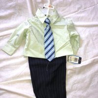 Бебешки официален костюм - риза , елече , панталон и вратовръзка, снимка 2 - Комплекти за бебе - 28801102