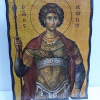 Голяма икона на Свети Георги - ръчна изработка