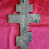 Стар Голям Руски Бронзов Кръст , снимка 3 - Антикварни и старинни предмети - 26964410