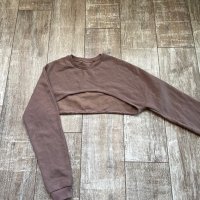 Wow 🤩 бежови  нови кафяви  спортни ръкави къс топ блуза , снимка 2 - Корсети, бюстиета, топове - 44020161