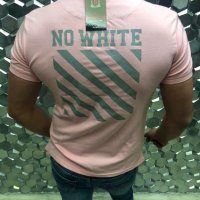 Тениска No White с яка, снимка 2 - Тениски - 28540935