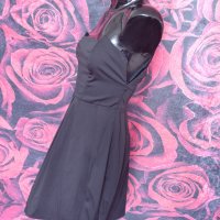 Черна елегантна рокля бюстие под до коляното тип балон С, снимка 5 - Рокли - 36763716