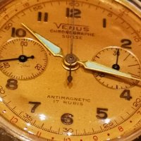 Мъжки златен-позлатен ръчен часовник,хронограф/VENUS/, снимка 12 - Мъжки - 26922094