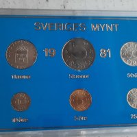 Комплектен сет от шест шведски монети 1981, в пластмасова кутийка, снимка 4 - Нумизматика и бонистика - 43438930