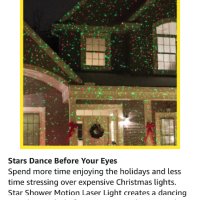 Коледна лампа за декорация за къща - StarShower, снимка 6 - Лед осветление - 43264910