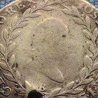 Сребърна монета 20 кройцера 1787г. Йозеф втори Кремниц Свещена Римска Империя 12232, снимка 3 - Нумизматика и бонистика - 42968210