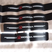 Висококачествени черни карбонови стикери за прагове на Хонда  Honda кола автомобил джип ван , снимка 1 - Аксесоари и консумативи - 43378084