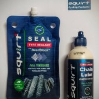 Squirt lube 120 ml + Squirt Seal 120 ml - Squirt Смазка + "боза" - Промо, снимка 1 - Части за велосипеди - 43214501