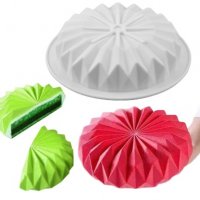 3D резени ръбове кексова силиконова форма за кекс десерт сладкиш пай , снимка 1 - Форми - 28237398