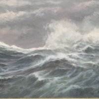 Голяма картина от Анатолий Панагонов (Бурно море край Калиакра), снимка 6 - Картини - 10435790