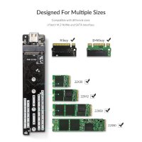Orico Storage Case M.2 NVMe/SATA M/B key USB-C 10Gbps TCM2-C3-BL, снимка 12 - Други - 43058785