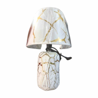 Стилна нощна лампа с елегантен мраморен дизайн, снимка 2 - Настолни лампи - 44901175