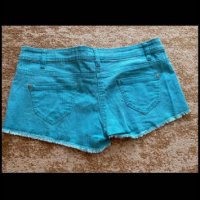 Дамски сини къси гащи, снимка 2 - Къси панталони и бермуди - 35009423