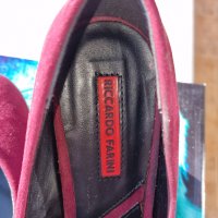 Токчета / платформи  Ricardo Farini Цвят бордо, снимка 2 - Дамски обувки на ток - 43362362