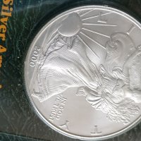 Сребърна монета 1 долар 2000г, снимка 7 - Нумизматика и бонистика - 32385509