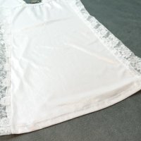 M/L размер (85C) луксозна ефирна бяла нощничка с брокатен блясък, снимка 5 - Бельо - 40582530