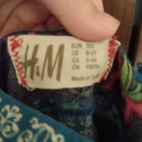 104 Разкошна лятна памучна рокля на H&M, снимка 3 - Детски рокли и поли - 29073947