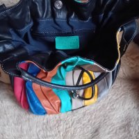 Уникална италианска цветна чанта от естествена кожа , снимка 5 - Чанти - 43928063