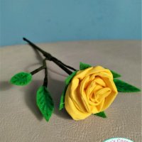 Ръчно изработена роза от плат, снимка 7 - Декорация за дома - 32385009