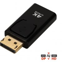 Преходник DisplayPort - DP to HDMI 4K ultra HD, снимка 4 - Кабели и адаптери - 40202908