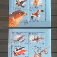475. Гибралтар 2001 = “ Фауна. Wings of prey III - Грабливи птици и Бойни самолети ” , **, MNH , снимка 1 - Филателия - 32278703