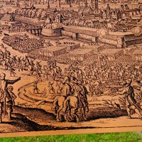 Медна картина,гравюра Битка при Франкфурт. , снимка 4 - Картини - 33186887