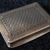 Сребърна сребро табакера кутиика за енфие Сецесион, снимка 6 - Антикварни и старинни предмети - 33655596