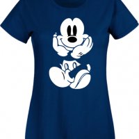 Дамска Тениска Mikey Mouse Smile,Изненада,Повод,Подарък,Празник, снимка 5 - Тениски - 37641552