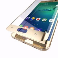 Стъклен протектор за Samsung Galaxy S7 G930F FullFace златен Gold скрийн протектор, снимка 2 - Фолия, протектори - 18355765