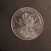1 юан Китай 2002  Китайска монета 中国人民银行 1元 2002年, снимка 3 - Нумизматика и бонистика - 43556248