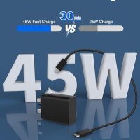 Ново 45W USB-C Зарядно с Висока Скорост и Универсална Съвместимост, снимка 2 - Друга електроника - 43522869