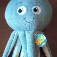 Плетен, мек октопод Sea Happy, Luna, 25x15 cм , снимка 2 - Плюшени играчки - 43775046