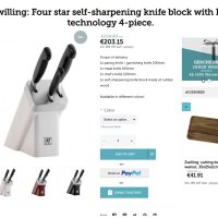 ZWILLING® блок за ножове, самонаточващи се 3 ножа , снимка 2 - Прибори за хранене, готвене и сервиране - 43480926