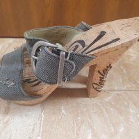 Дамски сиви чехли Replay 37, снимка 2 - Дамски обувки на ток - 33017259