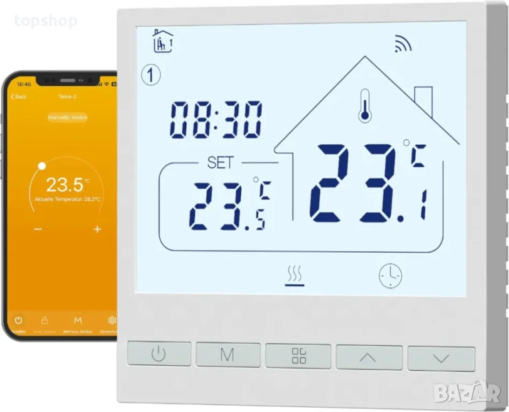 НОВ Терморегулатор Beok TOL-47 WiFi Термостат за подово, бойлер и др., снимка 1