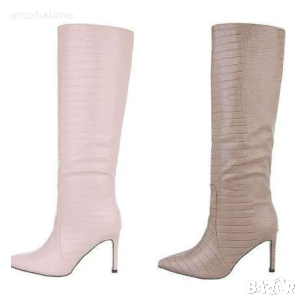 Дамски ботуши на висок ток, 2цвята , снимка 1