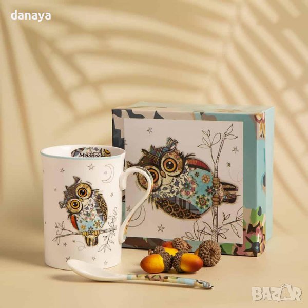 3462 Керамична чаша с надпис Дълголетие/Приятелство/Мъдрост, снимка 1